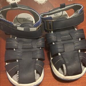 Stride Rite Kids Dark Blue Sandals 12M wide-with
